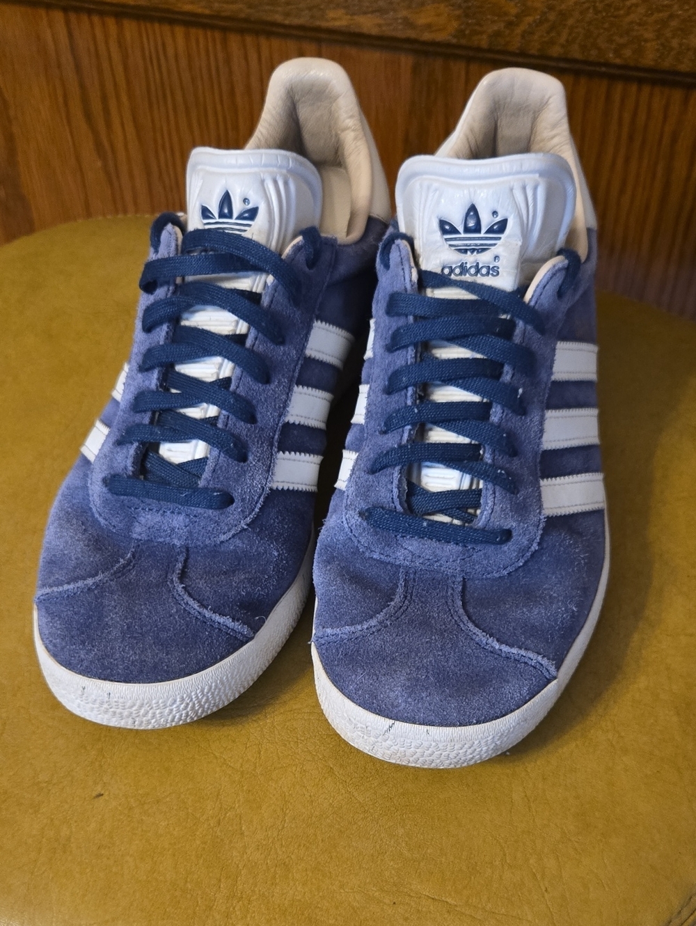 Adidas Suede Gazelle Blue With White Stripes 6